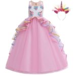 Unicorn roze prinsessenjurk