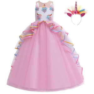 Unicorn roze prinsessenjurk