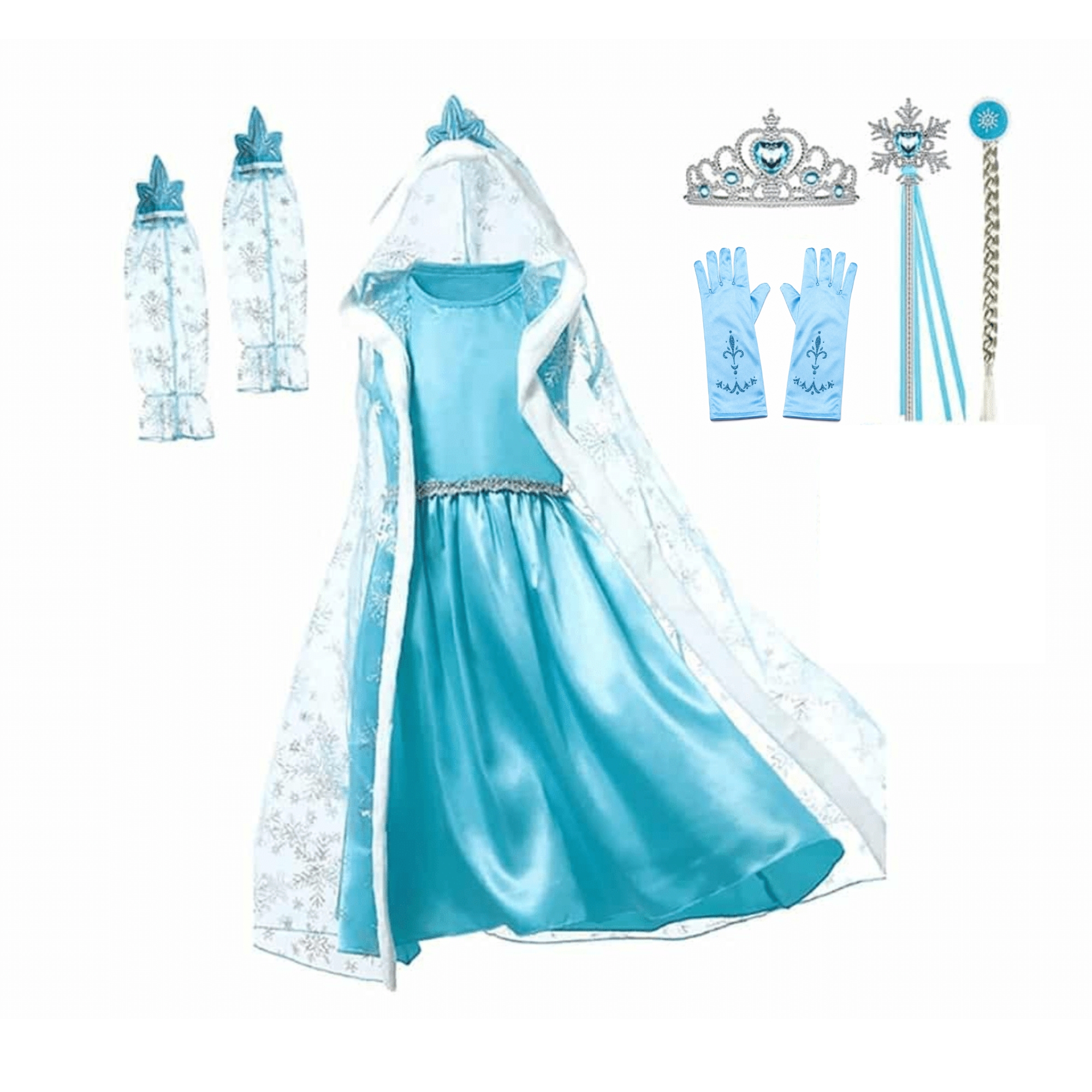 Frozen Elsa prinsessenjurk met losse mouwen