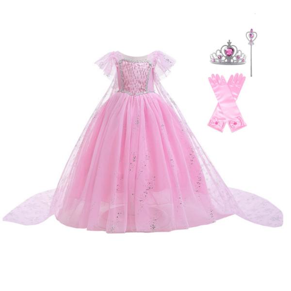 Frozen Elsa roze prinsessenjurk