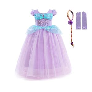 Paarse zeemeermin prinsessenjurk