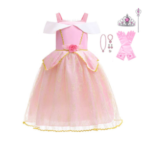 Prinsessenjurk doornroosje + accessoires www.hetbeteremerk.nl