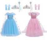 2 keer Frozen Elsa jurk