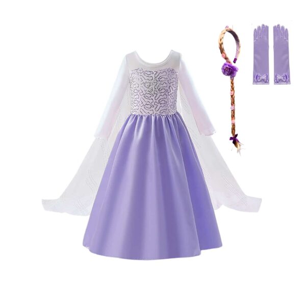 Frozen elsa paarse prinsessenjurk