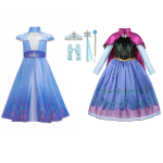 Elsa jurk + Luxe Anna jurk - Frozen voordeelpakket