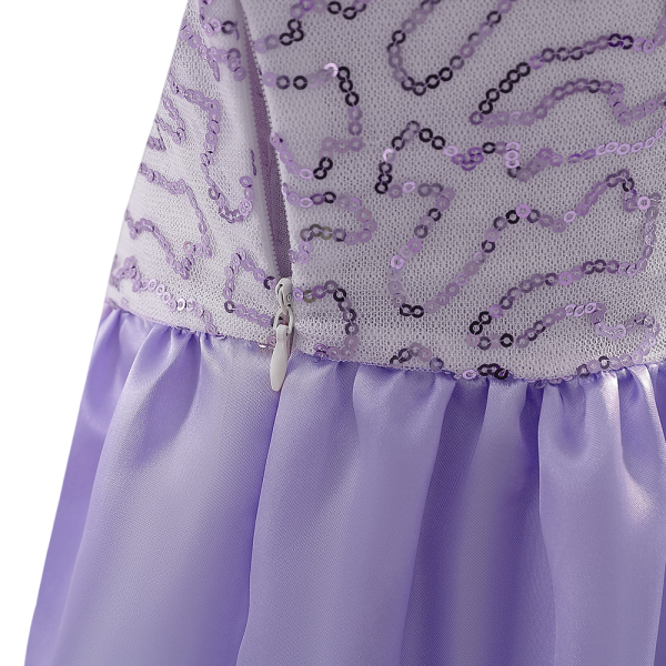 Frozen Elsa prinsessenjurk - paars + lila handschoenen - Afbeelding 8