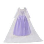 Frozen Elsa prinsessenjurk - paars + toverstaf & tiara