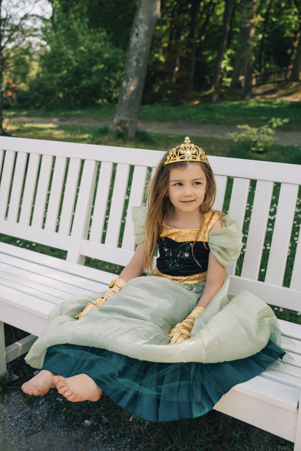 Frozen Deluxe Anna prinsessenjurk + accessoireset - Groene prinsessenjurk - Afbeelding 4