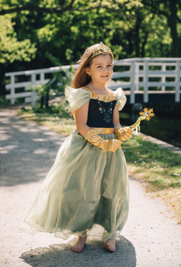 Frozen Deluxe Anna prinsessenjurk + accessoireset - Groene prinsessenjurk - Afbeelding 2