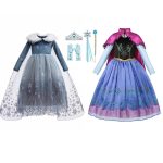 Luxe Elsa jurk + Luxe Anna jurk - Frozen voordeelpakket