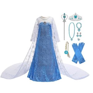 Frozen Elsa jurk + accessoires - 110/116