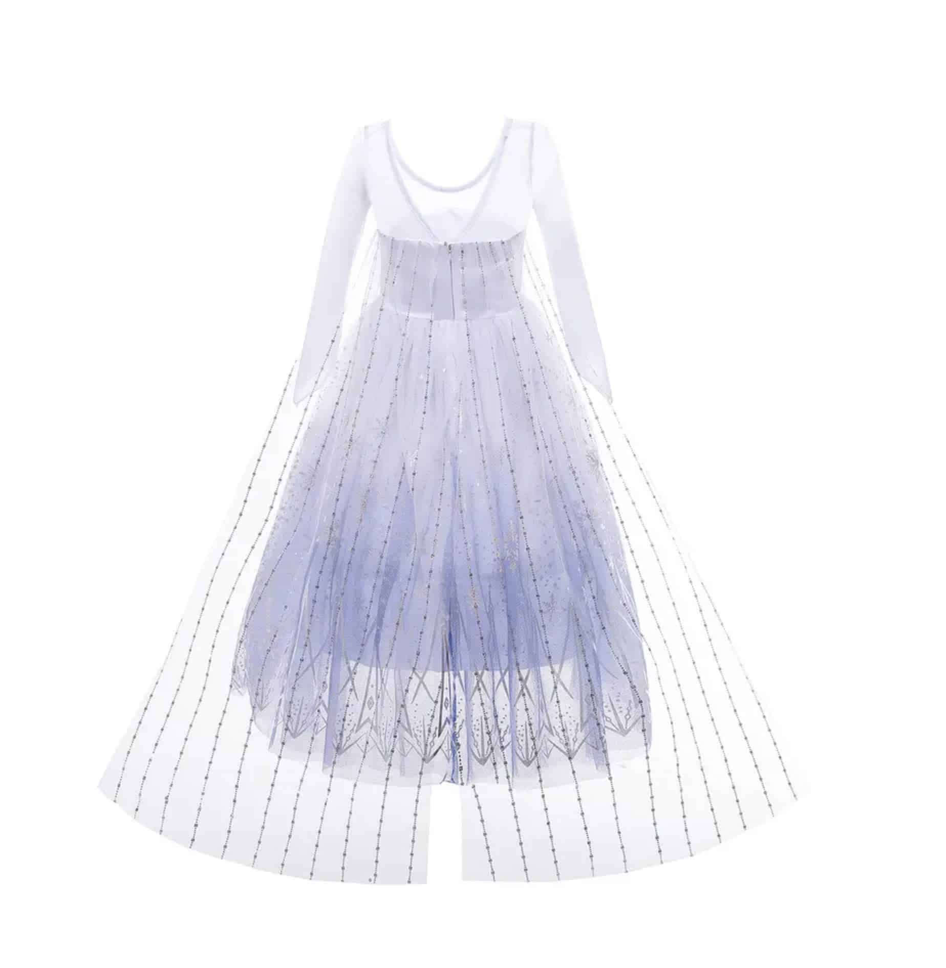 Elsa jurk + accessoires - ijskristallen prinsessenjurk - Afbeelding 7