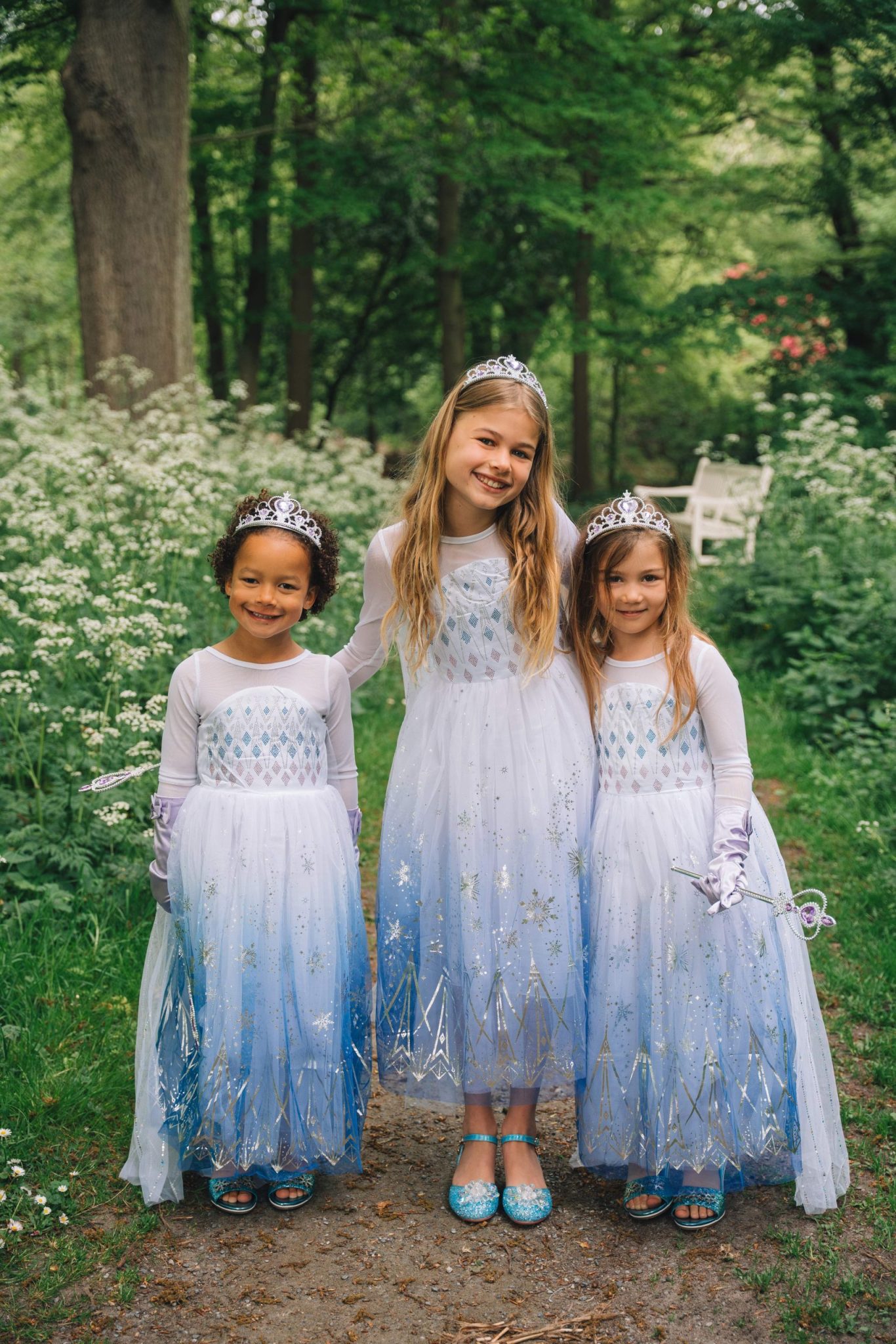 Elsa jurk + accessoires - ijskristallen prinsessenjurk - Afbeelding 3