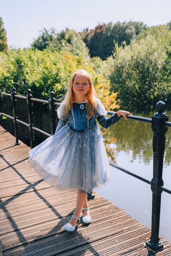 Frozen Elsa jurk + prinsessen accessoires - Afbeelding 2