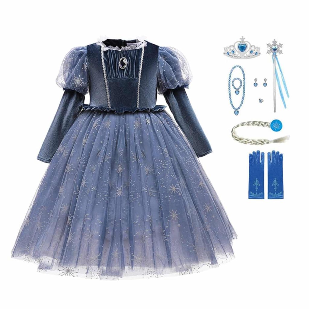 Frozen Elsa jurk + prinsessen accessoires
