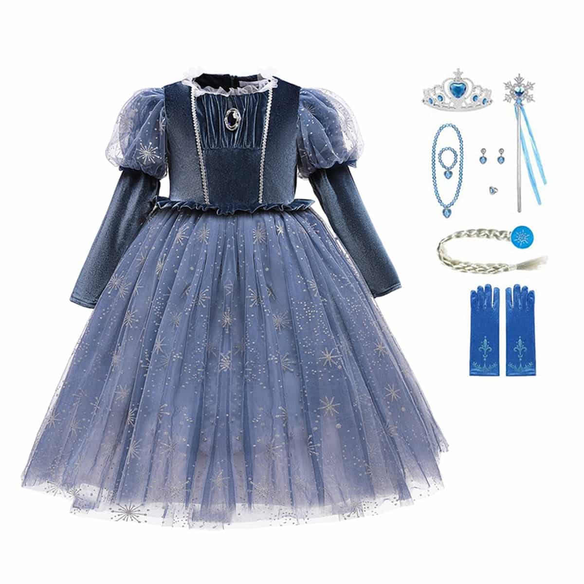Frozen Elsa jurk + prinsessen accessoires