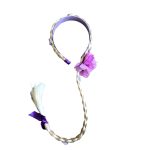 Rapunzel vlecht - haarband - paarse bloem