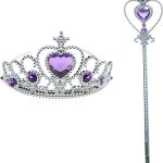 Prinsessen slippers + toverstaf - tiara - paars