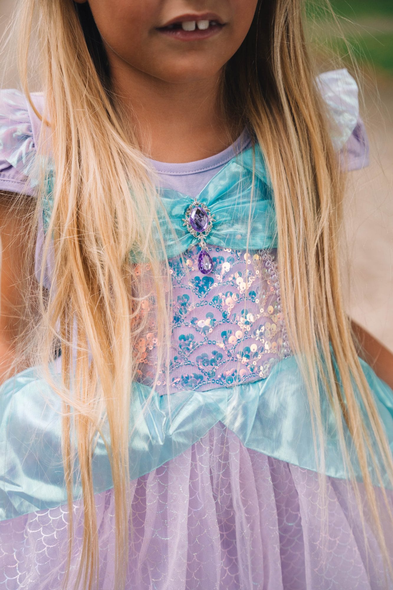 Zeemeermin jurk - Ariël - tiara - toverstaf - Afbeelding 7