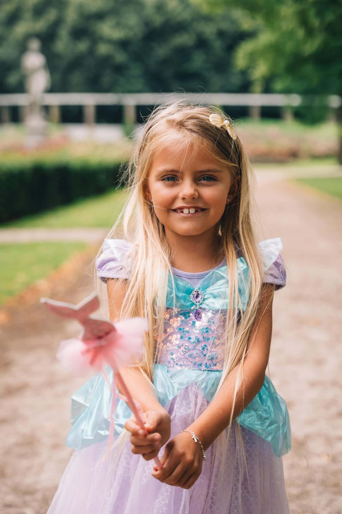 Zeemeermin jurk - Ariël - tiara - toverstaf - Afbeelding 5