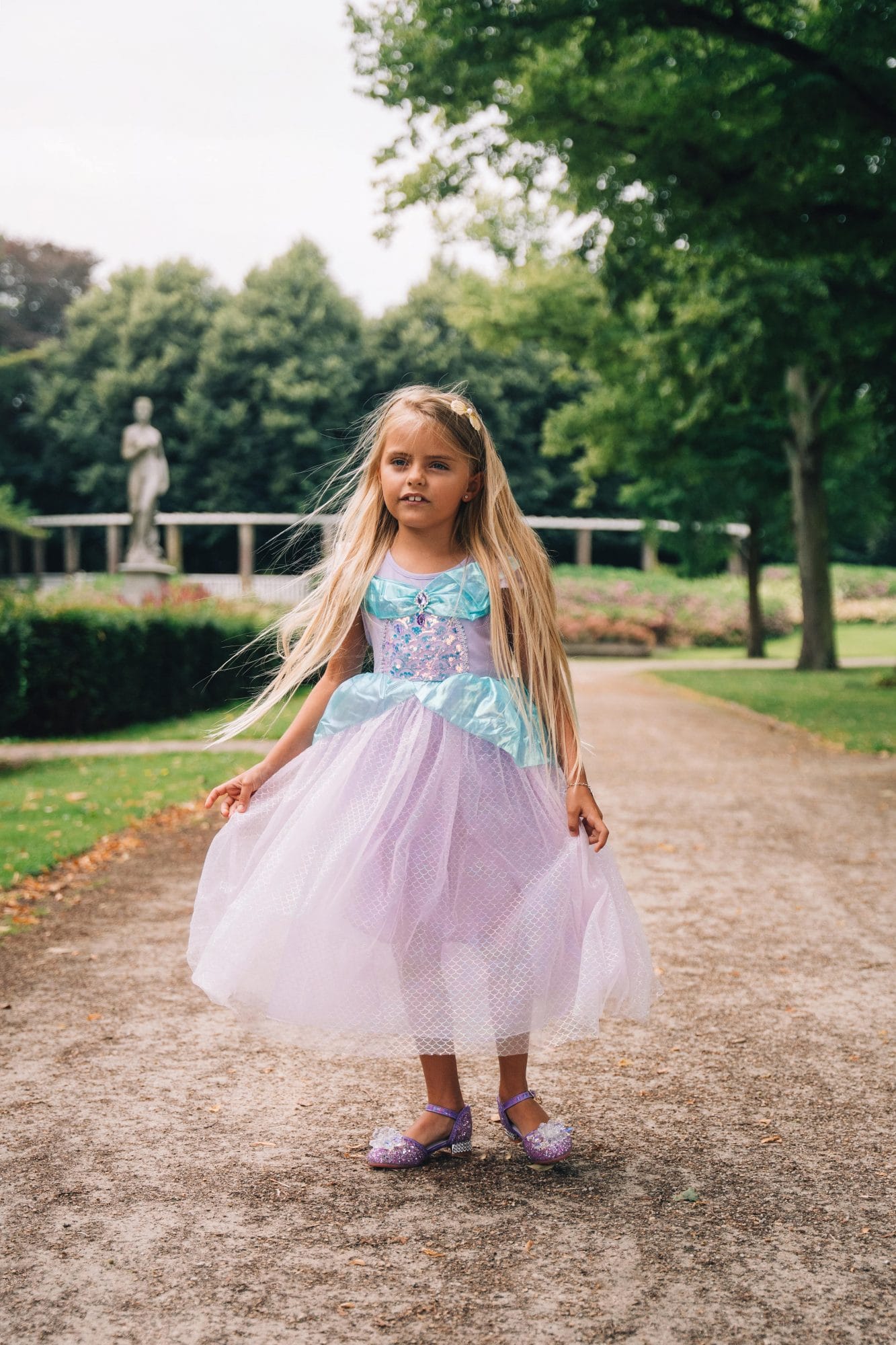 Zeemeermin jurk - Ariël - tiara - toverstaf - Afbeelding 3