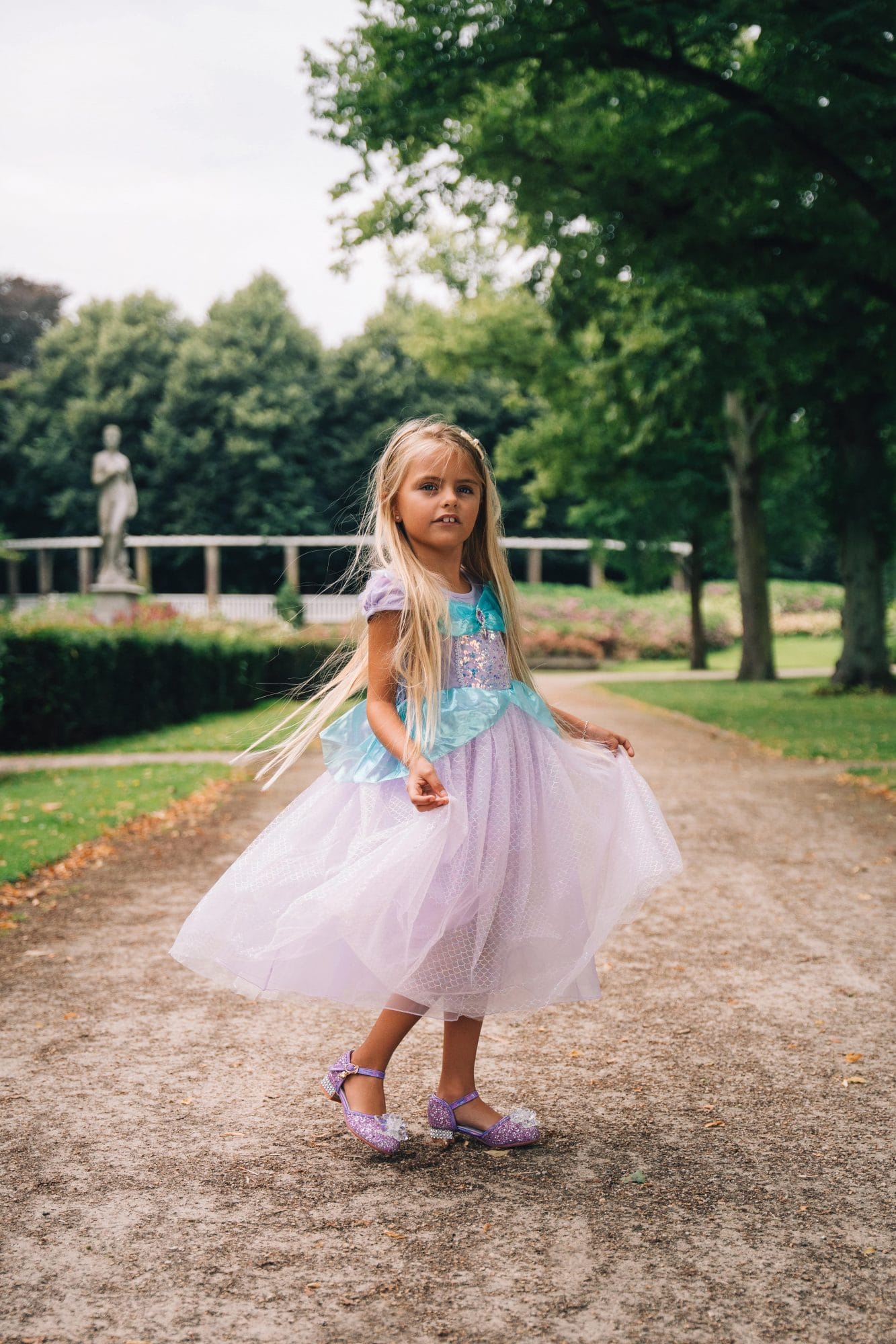 Zeemeermin jurk - Ariël - tiara - toverstaf - Afbeelding 2