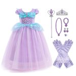 Zeemeermin jurk - Ariël - tiara - toverstaf