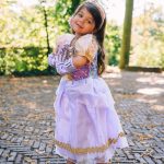 Rapunzel jurk + handschoenen + haarband