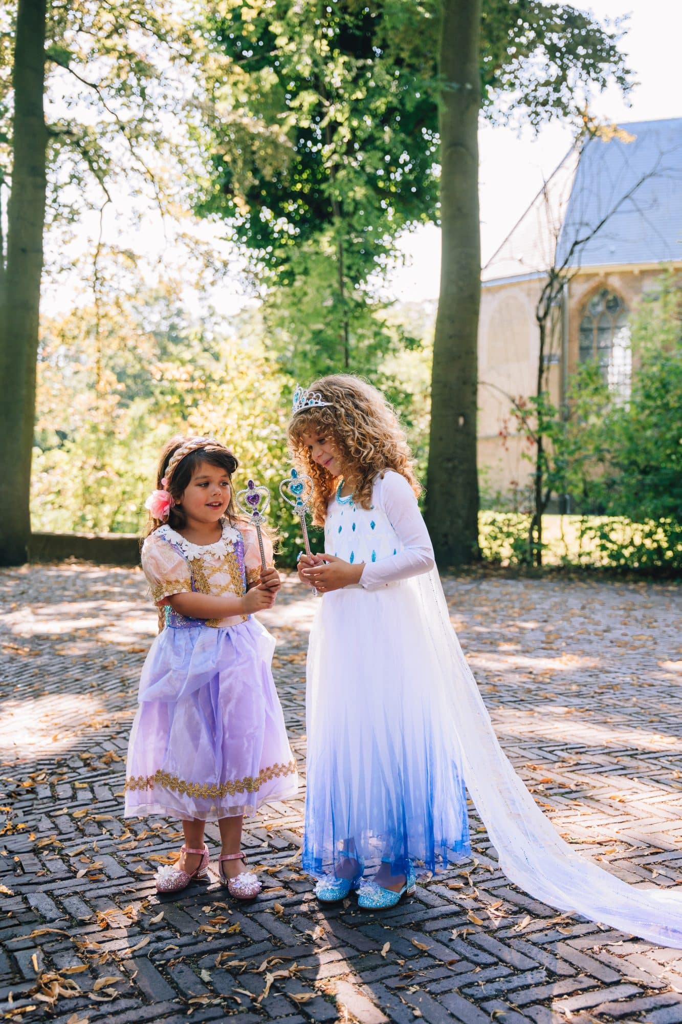 Rapunzel jurk + handschoenen + haarband - Afbeelding 4