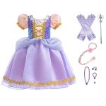 Rapunzel jurk + handschoenen + haarband