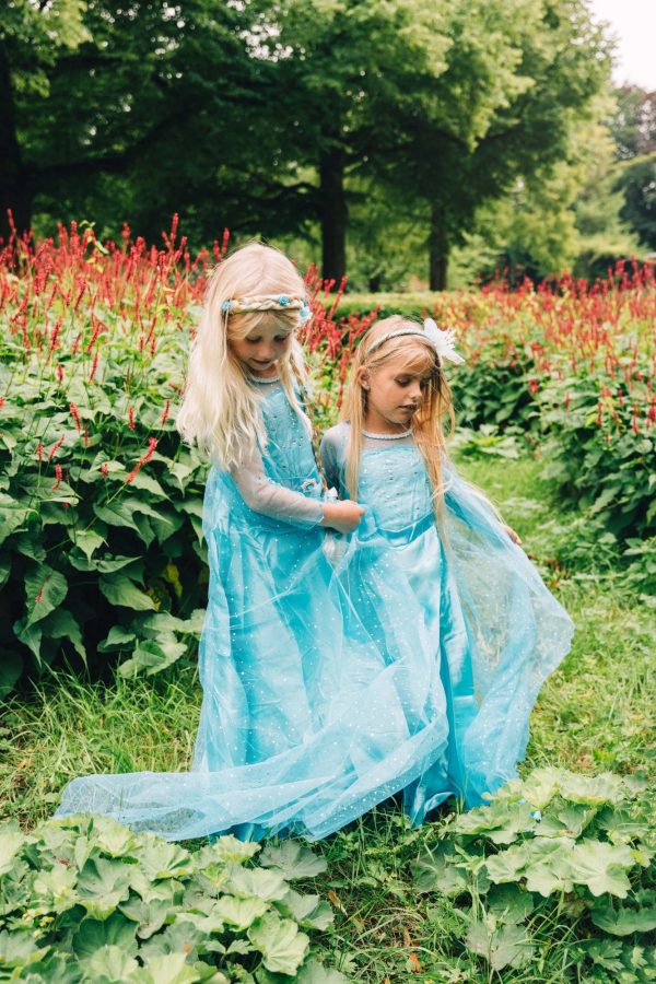 Frozen Elsa jurk - kroon, toverstaf, vlecht - Afbeelding 3