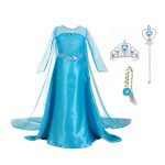 Frozen Elsa jurk - kroon, toverstaf, vlecht