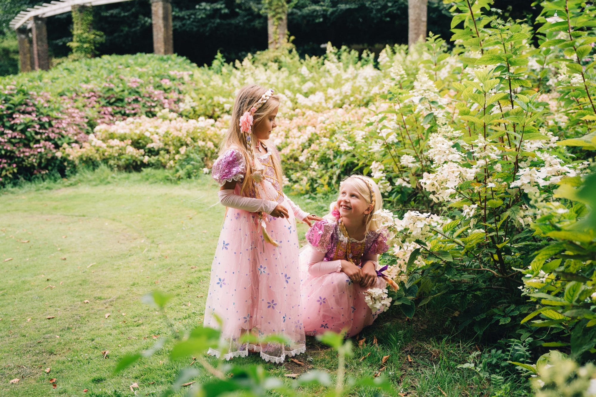 Rapunzel jurk + toverstaf + haarband met vlecht - Afbeelding 3