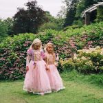 Rapunzel jurk + toverstaf + haarband met vlecht