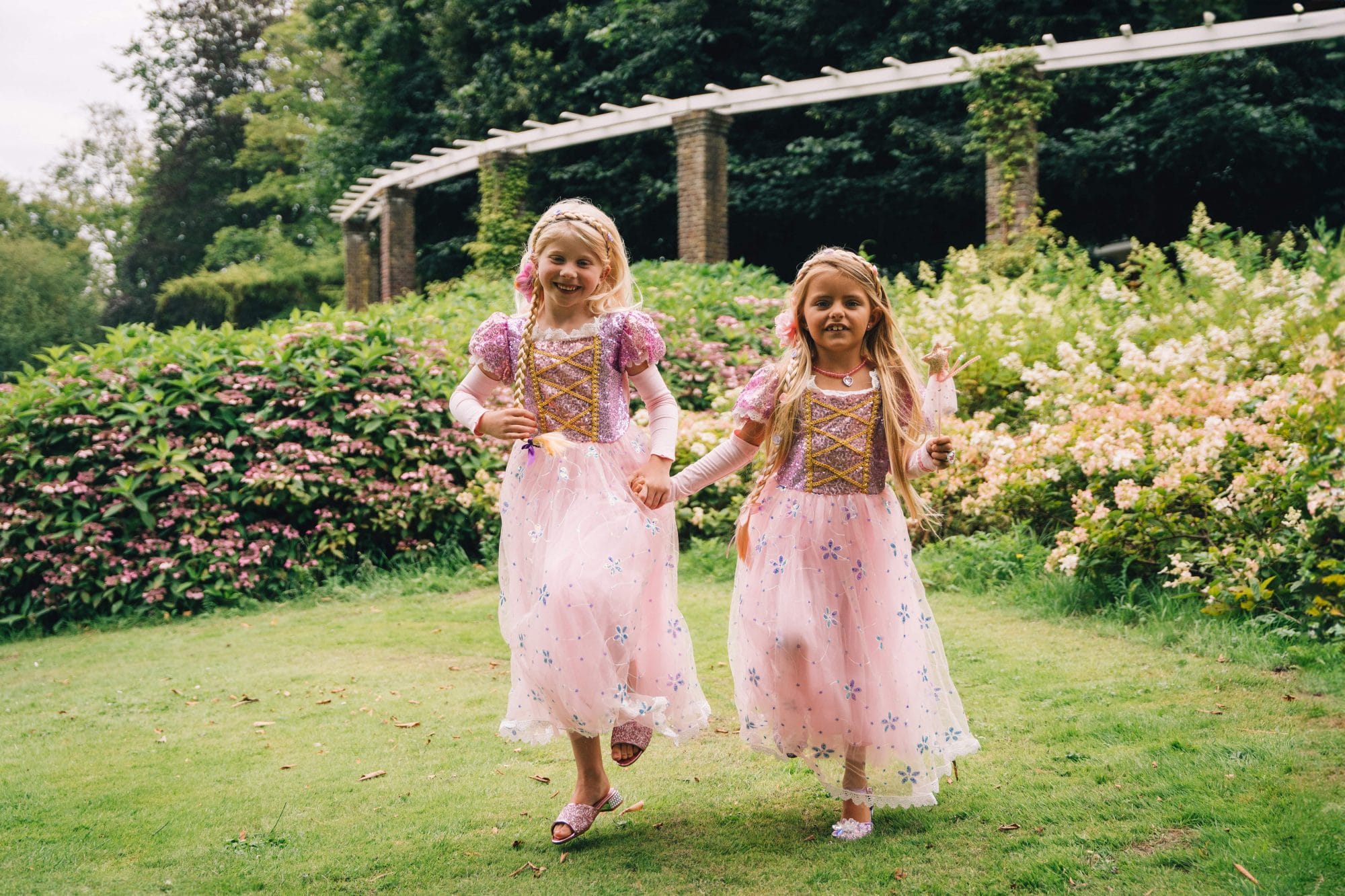 Rapunzel jurk + toverstaf + haarband met vlecht - Afbeelding 4