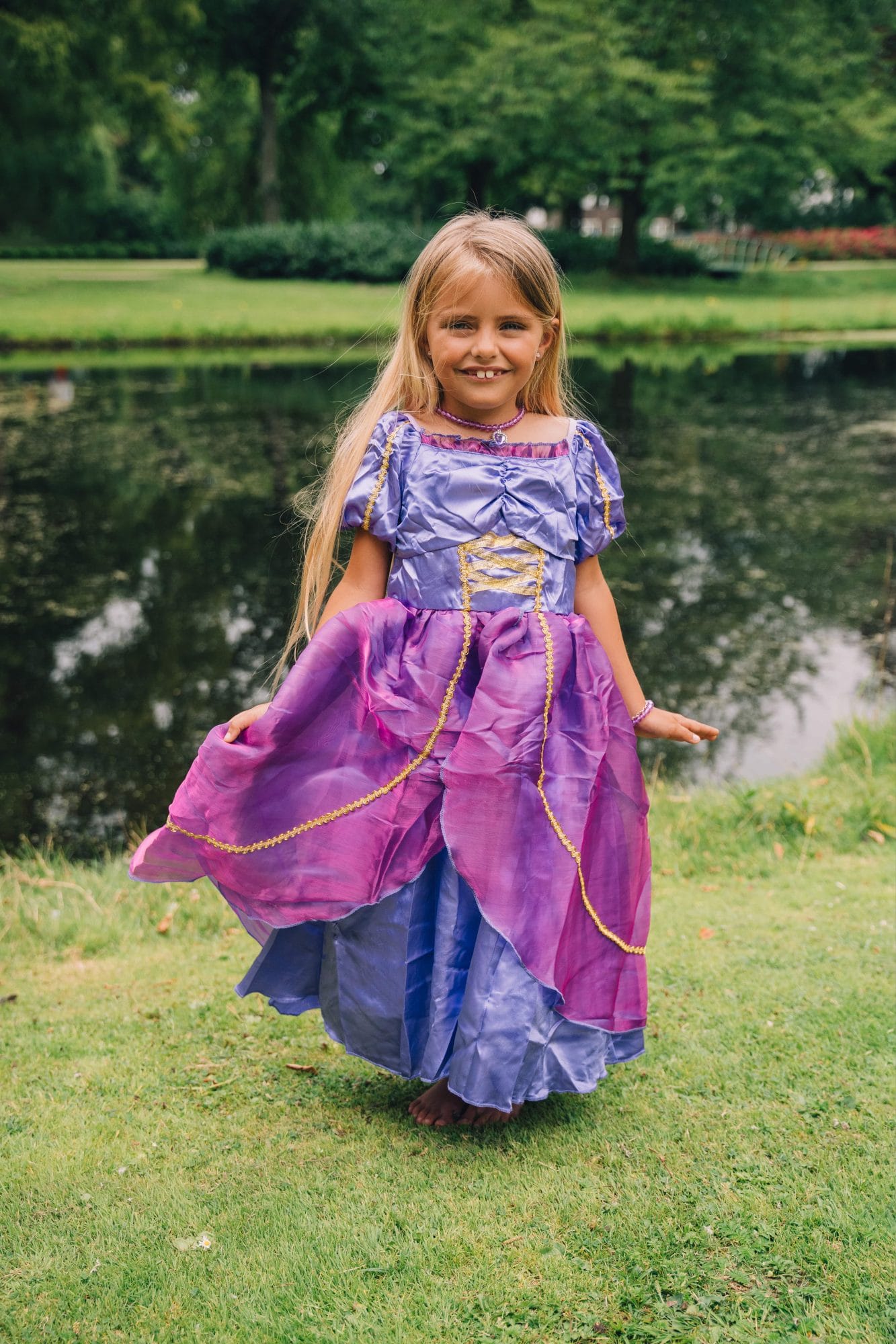 Rapunzel jurk + accessoires - Afbeelding 4