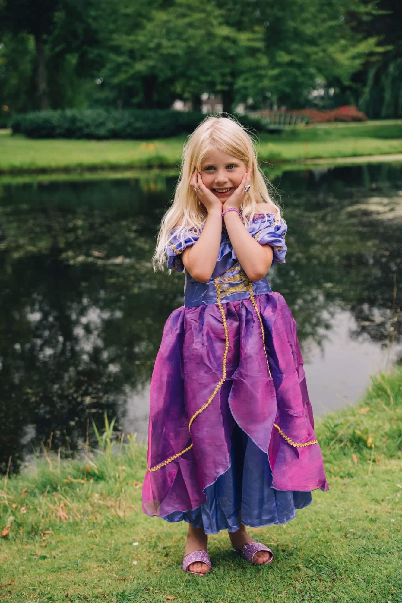 Rapunzel jurk + accessoires - Afbeelding 2