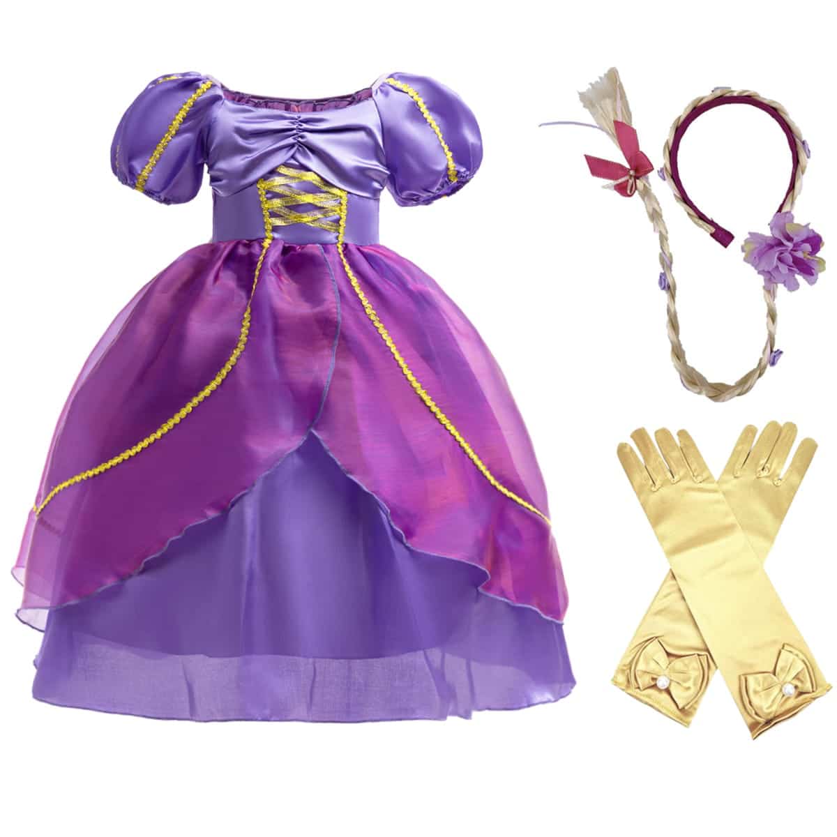 Rapunzel jurk + accessoires