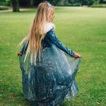 Frozen Elsa jurk - tiara, toverstaf, vlecht