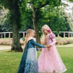 Frozen Elsa jurk - tiara, toverstaf, vlecht