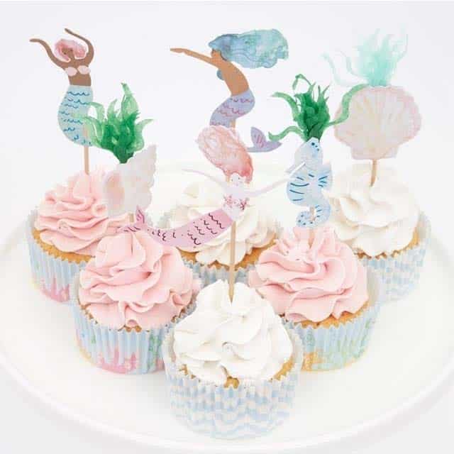 Cupcake set – Zeemeermin - 24 stuks - Afbeelding 2
