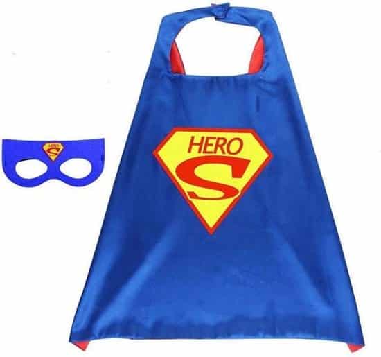 Superman Hero blauwe cape + masker