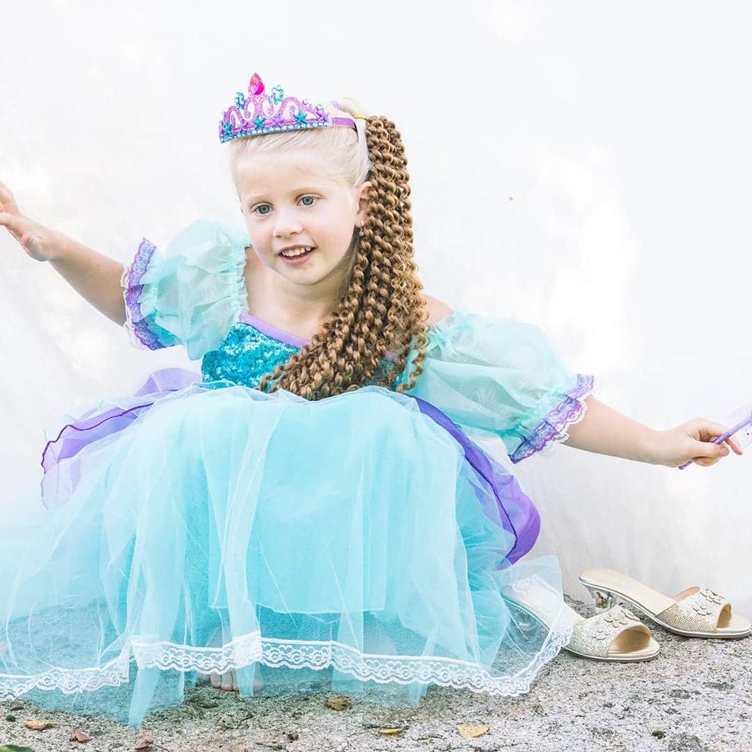 Zeemeermin pruik voor bij je Zeemeermin jurk - Afbeelding 3