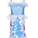 Zeemeermin jurk + handschoenen