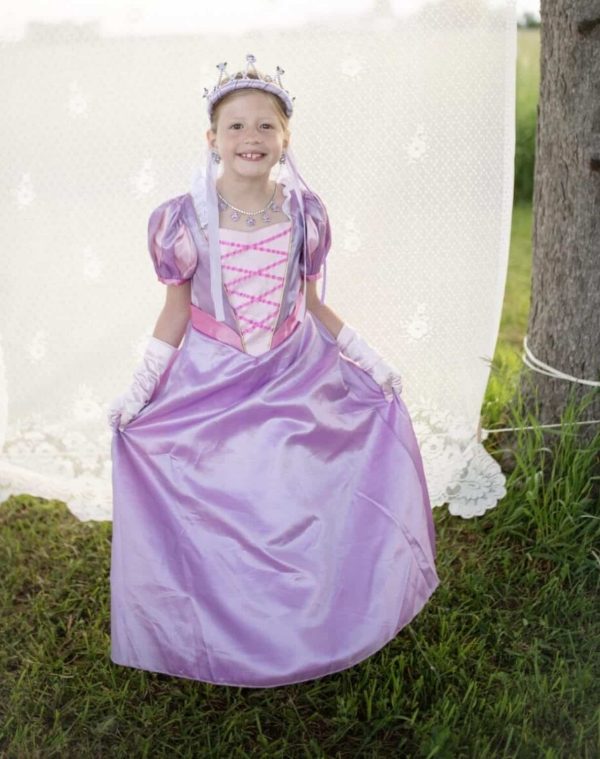 Rapunzel jurk met hoepel + haarband - Afbeelding 3