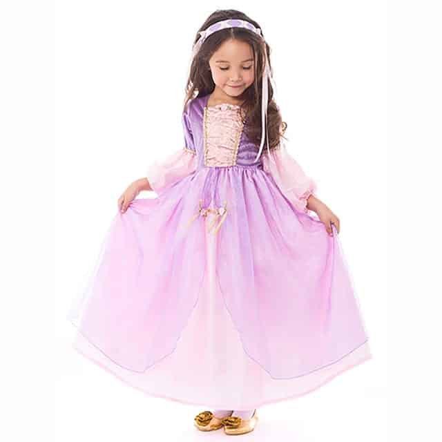 Rapunzel prinsessen jurk + haarband - Afbeelding 3