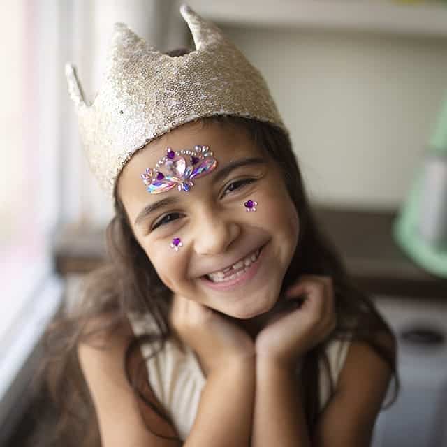 Gezichtstickers kristallen prinses - Afbeelding 2