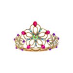 Tiara - kroontje – lila – goud
