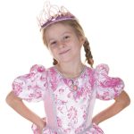 Roze tiara - kroontje met roze kralen en pailletten