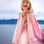 Prinsessen cape + handschoenen - maat 110/116